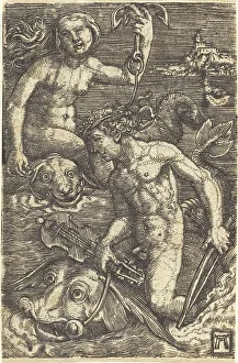 Nereids Prints: Arion and Nereide, c. 1520/1525. Creator: Albrecht Altdorfer