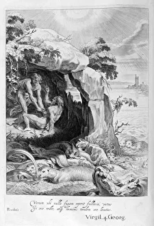Aristeus Compels Proteus to Reveal his Oracles, 1655. Artist: Michel de Marolles