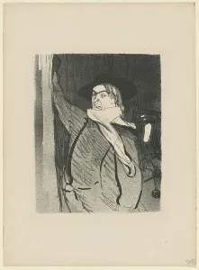 De 1864 1901 Prints: Aristide Bruant, 1893. Creator: Toulouse-Lautrec, Henri, de (1864-1901)