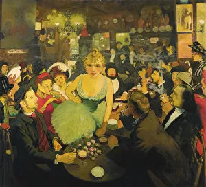 Aristide Bruant Gallery: In the Aristide Bruants Montmartre club Le Mirliton, 1886-1887. Artist: Anquetin, Louis (1861-1932)