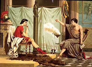 4th Century Bc Prints: Aristotle (384-322. BC), Greek philosopher, with his pupil Alexander the Great (356-323 a