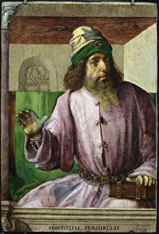 Aristotle, Ancient Greek philosopher and scientist, c1470-c1504. Artist: Pedro Berruguete Aristotle, Ancient Greek philosopher and scientist, c1470-c1504. Artist: Pedro Berruguete