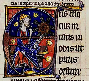 Averroes Gallery: Aristotle. From: Commentarium magnum Averrois in Aristotelis De Anima libros, 13th century