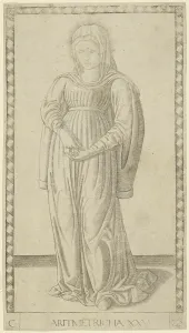 Mantegna Prints: Arithmetic, plate 25 from Arts and Sciences, c.1465. Creator: Unknown