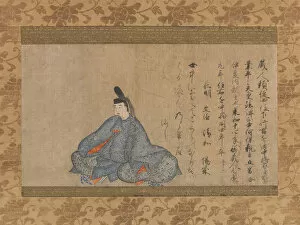 Ariwara No Narihira Collection: Ariwara Narihira (825-880)... Fujifusa version of Thirty-six Immortal Poets, 1st half 15th cent
