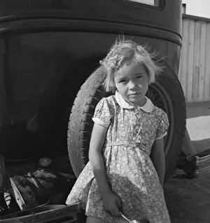 Displacement Prints: Arkansas girl in migrant camp near Greenfield