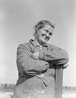 Arkansas mother, now a rural rehabilitation client, Tulare County, California, 1938. Creator: Dorothea Lange