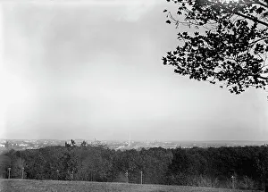 Arlington National Cemetery - View, Washington In Distance, 1912. Creator: Harris & Ewing. Arlington National Cemetery - View, Washington In Distance, 1912. Creator: Harris & Ewing