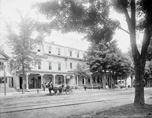 Pony And Trap Prints: Arlington and Worden Hotels, Lake George, N.Y. The, c1904. Creator: Unknown