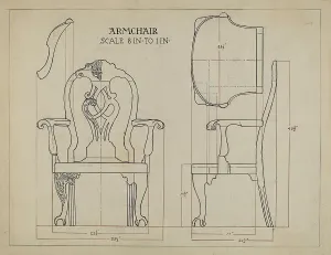 Curtis Elizabeth Prints: Arm Chair, 1935/1942. Creator: Elizabeth Curtis
