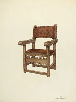 Armchair Gallery: Arm Chair (Ecclesiastical), 1937 / 1940. Creator: Gerald Transpota