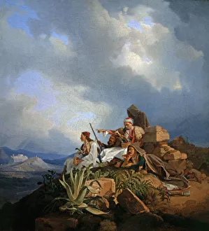 Armatoles Collection: Armatoles near Athens, 1829. Artist: Hess, Peter von (1792?1871)