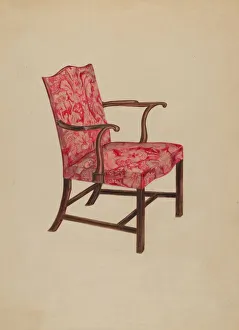 Armchair, 1936. Creator: Unknown