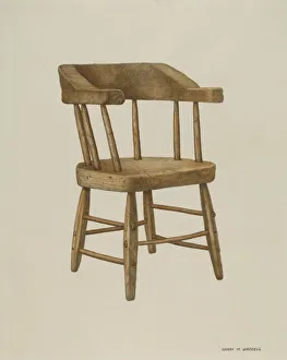 Armchair Gallery: Armchair, 1940. Creator: Harry Mann Waddell