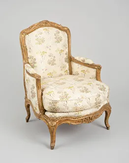 Gesso Prints: Armchair (Bergere ala Reine), France, 1750 / 65. Creator: Jacques Chenevat