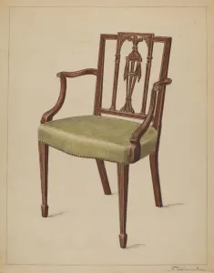 Gorid Nicholas Prints: Armchair, c. 1936. Creator: Nicholas Gorid