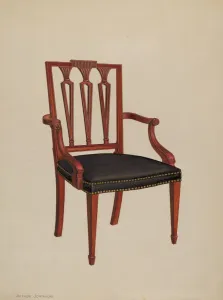 Arthur Johnson Prints: Armchair, c. 1937. Creator: Arthur Johnson