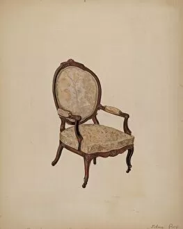 Armchair, c. 1937. Creator: Edna C. Rex
