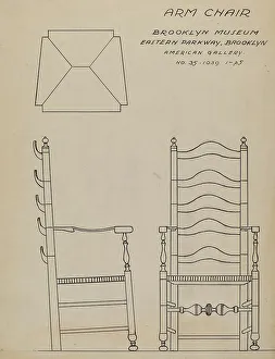 Artists Notes Prints: Armchair, c. 1937. Creator: Frank Wenger