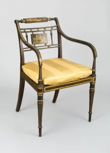 Rosewood Prints: Armchair with Tablet: Putti Drawing, England, c. 1790 / 1800. Creator: John Gee