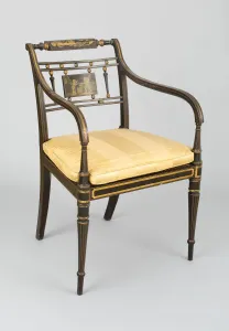 Rosewood Prints: Armchair with Tablet: Putti at Vulcans Forge, England, c. 1790 / 1800. Creator: John Gee