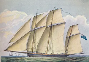 Rogers Prints: Armed Lugger Close Hauled With All Sail Set, 1825. Artist: John Rogers