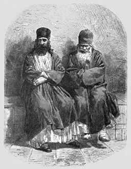 Caucasus Asia Prints: Armenian Monks, at Etchmiadzin; The Caucasus, 1875. Creator: Unknown