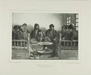 Elder Prints: Armenians and Tartars in a Cafe, 1838. Creator: Auguste Raffet