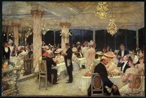 Waiters Prints: Armenonville, le soir du Grand-Prix, 1905. Creator: Henri Gervex