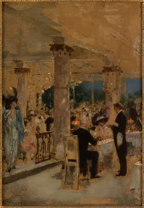 Waiters Prints: Armenonville, le soir du Grand-Prix, c1905. Creator: Henri Gervex