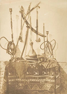 Huqqa Pipe Collection: Armes et ustensiles du Kaire, December 1849-January 1850. Creator: Maxime du Camp