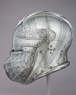 Tournament Prints: Armet for the Tourney, German, Augsburg, ca. 1515-20. Creator: Kolman Helmschmid