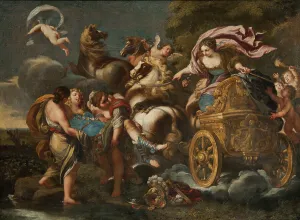 Gerusalemme Liberata Prints: Armida abducts Rinaldo, 17th century. Creator: Andrea Camassei