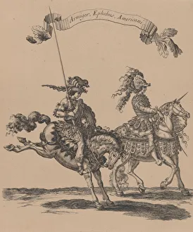 Unicorn Prints: Armiger, Ephebus, Americani, from Courses de Testes et de Bagues Faittes par Roy et pa