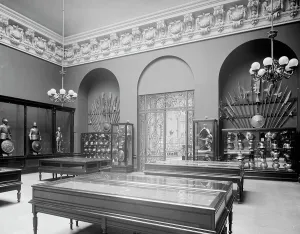 Exhibits Prints: The Armor room, Metropolitan Museum of Art, New York, c1907. Creator: Unknown