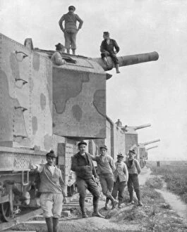 An armoured train battery, 1918