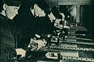 Assembling Gallery: Armourers Assembling Aerial Guns, 1940