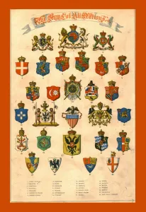 Crested Prints: The Arms of All Nations, 1858. Creator: Unknown