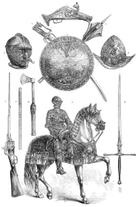 Artefacts Prints: Arms and armour from the Meyrick Collection, South Kensington, 1869. Creator: Unknown