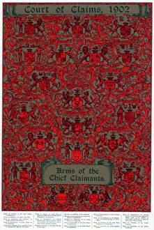 Claimant Gallery: Arms of the chief claimants, 1902