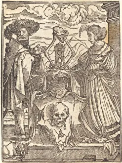 Halloween Prints: The Arms of Death. Creator: Hans Holbein the Younger