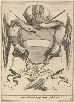 Arms with a Dedication to Grand Duke Ferdinand II. Creator: Stefano della Bella Arms with a Dedication to Grand Duke Ferdinand II. Creator: Stefano della Bella