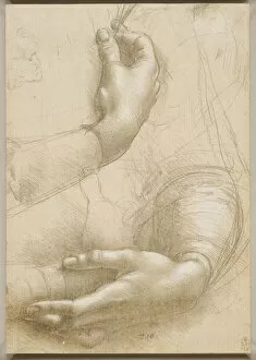 Florentine School Gallery: Arms and female hands, c. 1480. Creator: Leonardo da Vinci (1452-1519)