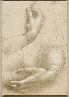 1480 Prints: Arms and female hands, c. 1480. Creator: Leonardo da Vinci (1452-1519)