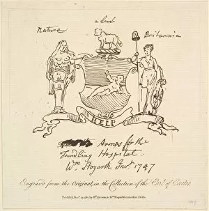 Britannia Collection: Arms for the Foundling Hospital, December 22, 1781. Creator: Unknown