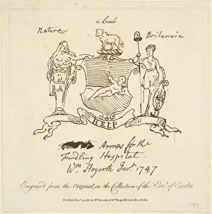 Britannia Prints: Arms for the Foundling Hospital, December 22, 1781. Creator: Unknown