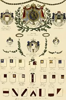 Raymond Gallery: Arms of the French Empire and of the imperial nobility, 1806, (1921). Creator: Unknown