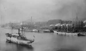 Tyne Prints: Armstrong gun works, Newcastle [docks], 1915. Creator: Bain News Service
