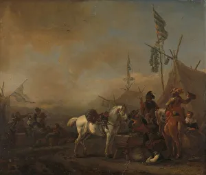 Philips Wouwerman Prints: An Army Camp, c.1662-c.1664. Creator: Philips Wouwerman