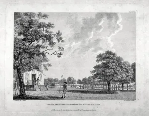 Army camp in Hyde Park, London, 1780. Artist